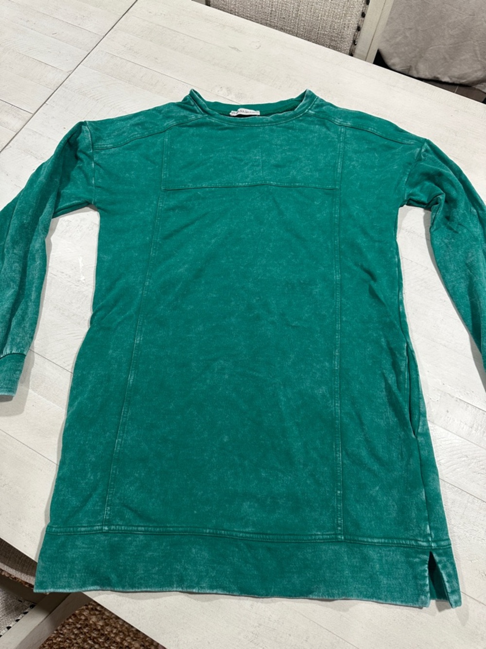 Zenana Outfitters Teal Crew Neck Tunic
